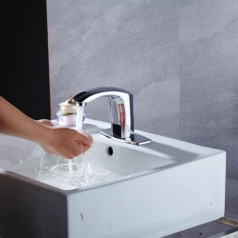 Wholesale Modern Washbasin Automatic Sensor Faucet Water Chrome Brass Sensor Basin Tap for Bathroom