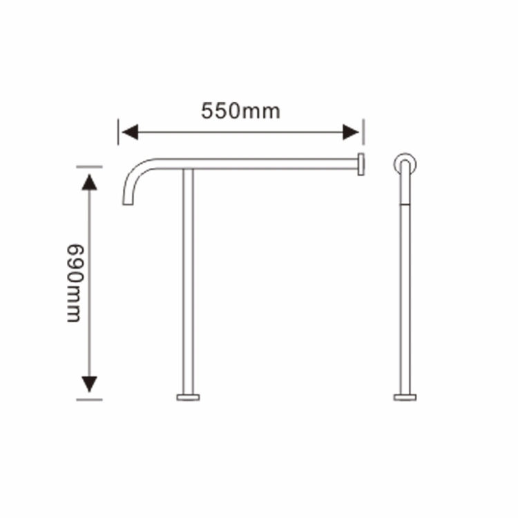 High Quality Bathtub Grab Bar Safety Rail with Stainless Steel