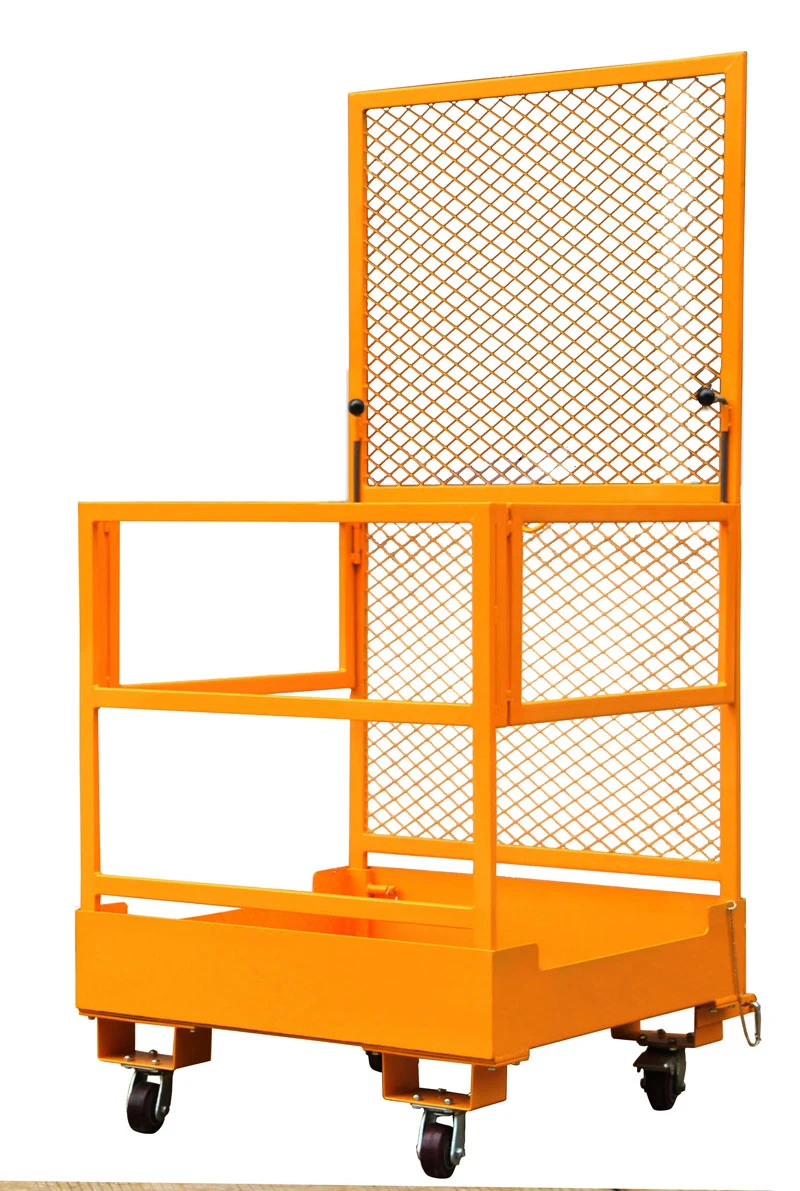 Forklift Safety Cage Work Platform Lift Basket Aerial Fence Rails Yellow