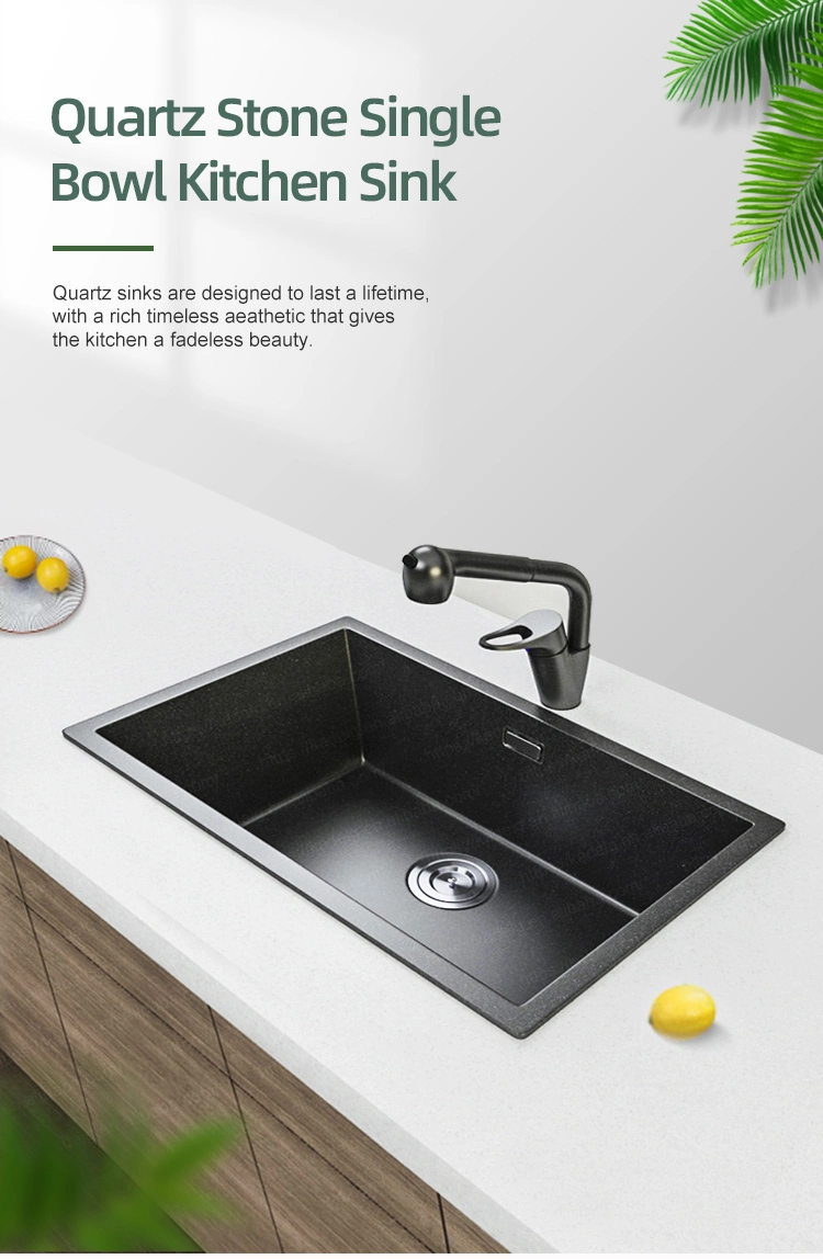 Cupc Certificated China Wholesale Modern Composite Granite Sink Double Bowl Handmade Sink Undermount Stone Sink Quartz Kitchen Sink Farmhouse Sink