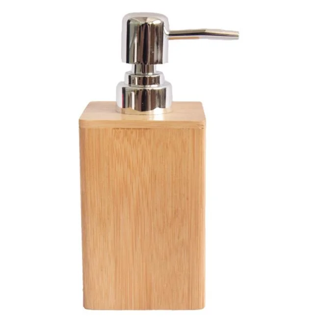 Bamboo Bathroom Set Shower Foam Lotion Soap Dispenser