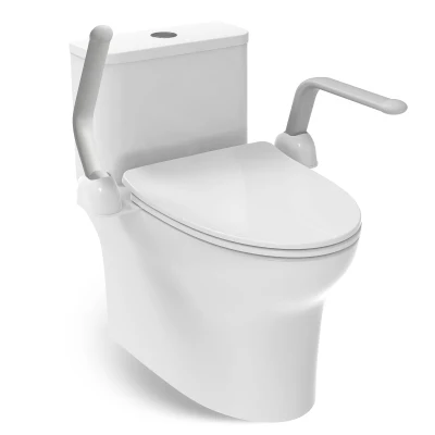 Heinsy Easy Installation Pliable Heavy Duty Accoudoir Toilette Sécurité Main Courante Rails pour Personnes Âgées Senior Handicap et Enceinte