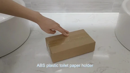 Porte-rouleau de papier toilette mural en plastique ABS Saige avec étagère pour téléphone